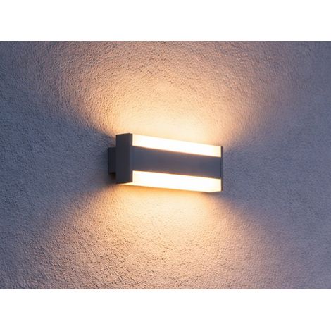 LED Außenwandleuchte DAWSON Up and Down Lichteffekt, Anthrazit Breite 30cm