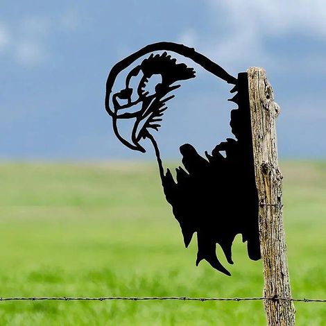 silhouette D'aigle Ornements De Jardin En Mtal Pour Cltures, Dcorations D'extrieur Et De Maison, Dcoration De Jardin, Sculptures, Silhouettes En F (1/5)