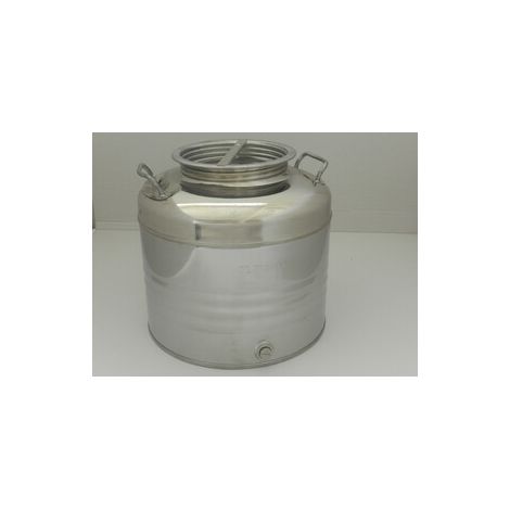 FUSTO OLIO ACCIAIO INOX 441 100 L AGGRAFFATO