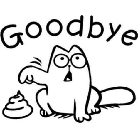 Toiletten-Wandaufkleber „Goodbye“ – Katzen-Toilettenaufkleber für Badezimmerdekoration – WC-Sitz (1/5)