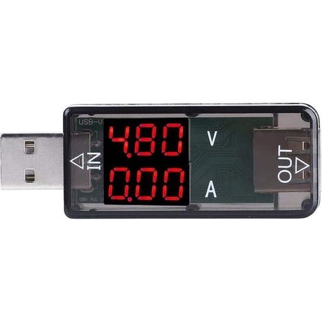 Multimetro tester USB, 3,2-10 V 0-3 A, misuratore digitale di corrente e tensione USB, voltmetro, amperometro, precisione 0,01, caricatore multimetro.