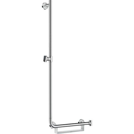 hansgrohe Unica Brausestange Comfort 110 cm links, weiß/ chrom, (1/4)