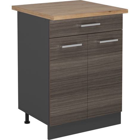 Mobiletto base per cucina R-Line, Grigio nobile, 60 cm , PL Rovere, Vicco (1/5)