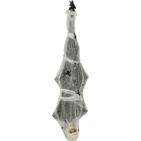Momie d'Halloween, décoration d'Halloween, fonction sonore, avec détecteur de mouvement et lumières LED, 60 cm x 16 cm x 170 cm (1/5)