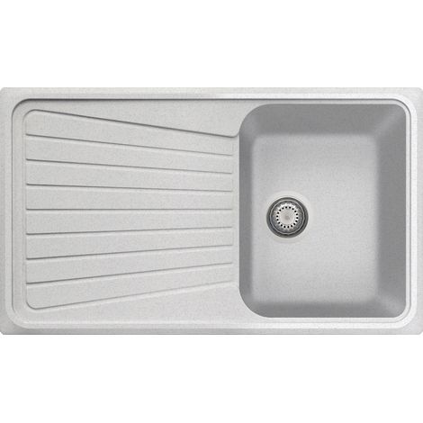 Lavello composito cucina Plados SP0861 una vasca - UG90 Bianco Opale