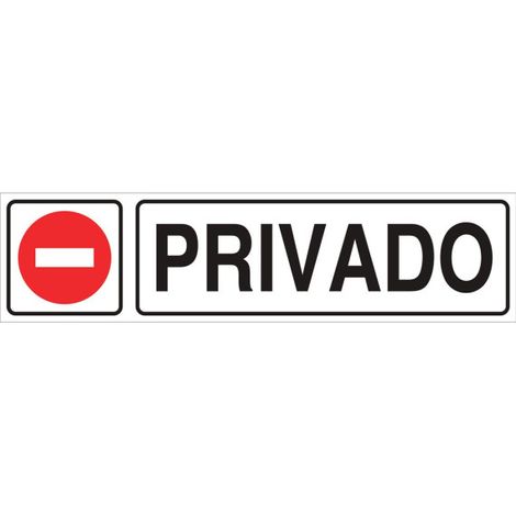 Señal informativa Privado, de texto y pictograma 250x62 mm