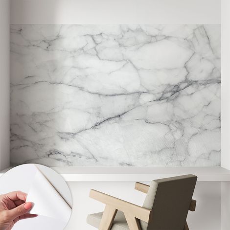 Papier peint autocollant avec imprimé pour cuisine facile à appliquer pour mur a motif Élégance marbrée 104x70 cm (1/5)