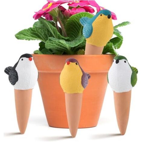 Lot de 4 Irrigation à Cône d'argile, Cône en Argile d’Arrosage, Bonne Pénétration de l'eau, Irrigation à Cône d'argile pour Fleurs, Plantes en Pot et Plantes de Jardin (1/4)