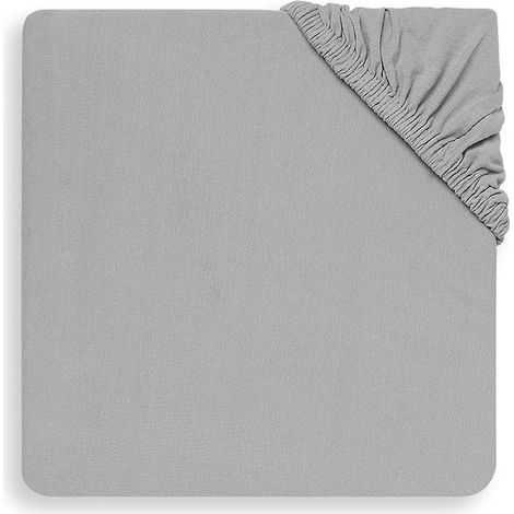 1 Drap-Housse, Jersey Coton, 70x140 Cm, Gris Soft, Pour Lit Bébé (1/5)