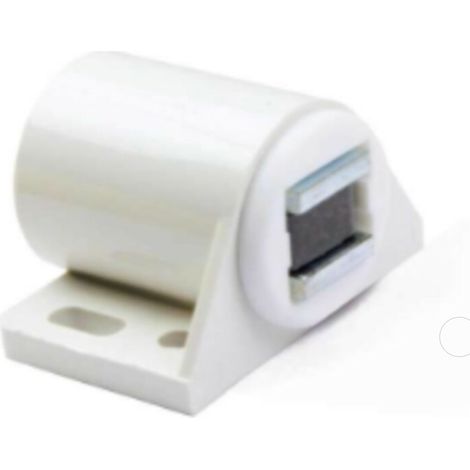 2 PEZZI - CHIUSURA MAGNETICA REGOLABILE DA APPLICARE - IN PLASTICA BIANCA CON VITI - FORZA MAGNETICA 10Kg