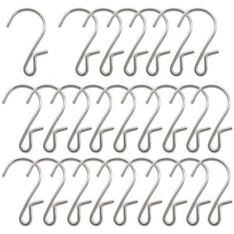 25er-Pack S-förmige Haken, Metall-S-förmige Haken, Metallaufhänger, Weihnachtsdekorationshaken, Partylichter-Haken, geeignet zum Aufhängen von Dingen