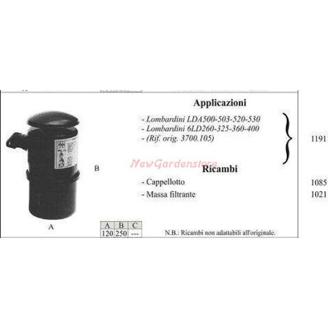 Filtro olio LOMBARDINI per motocoltivatore LDA500 503 520 1191