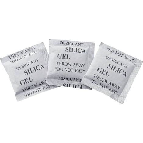 Sachet absorbeur d'humidité gel de silice 1 g – Lot de 250 sachets translucides – Dimensions 40 x 30 x 3 mm – TC10095956 (1/2)