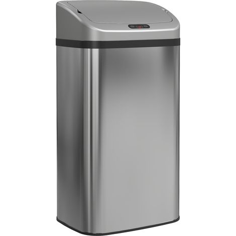 48-Liter-Sensor-Mülleimer, automatische Schließung, Edelstahl