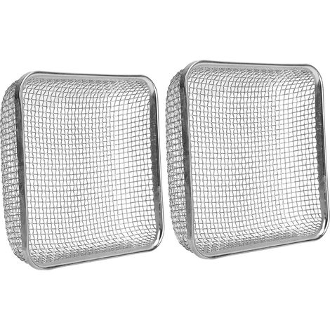 Grille de protection anti-insectes 2 pièces pour bouche d'aération camping-car 4,5x4,5 pouces, inox robuste, couvercle d'évacuation chauffage, maille fine. (1/5)