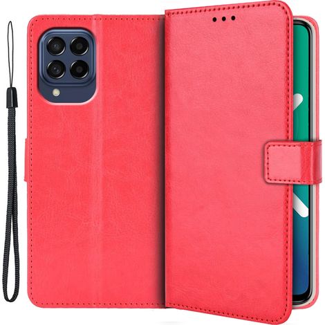 Étui portefeuille pour Samsung Galaxy M53 5G, rouge (1/5)