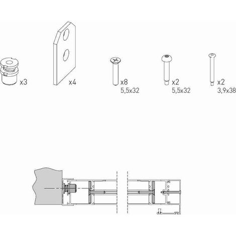 Kit Puerta Fija KAF48 DITEC ENTREMATIC KAF48