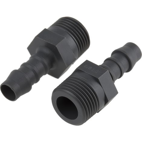Adaptateur RS PRO Mâle Droit 3/8pouce, BSP 3/8" mâle, en Nylon ( Prix pour Paquet de 5 )