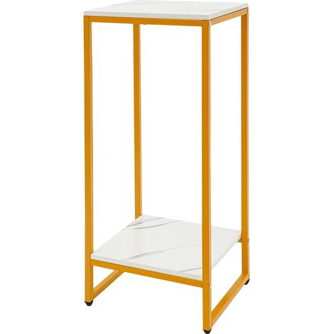 Blumenstand, zweistufiges Design, moderne Ästhetik, Gold (1/2)