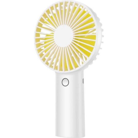 Ventilateur Portatif - Batterie Rechargeable 4400 mAh - Autonomie 10 H - Niveau Sonore 60 dB - Blanc (1/3)