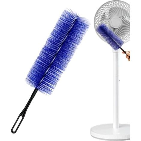 Brosse de nettoyage pour ventilateurs  Brosse flexible en microfibre réutilisable pour dépoussiérer  Outil de nettoyage pour ventilateurs de table  Pour grilles d'aération, moustiquaires, rideaux, sto (1/5)