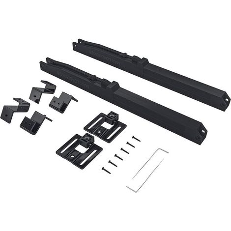 Kit de quincaillerie pour porte de grange Mécanisme de fermeture en douceur for porte de grange, amortisseur à ressort, butées de porte réglables, accessoire de remise de quincaillerie for meubles Fac (1/4)
