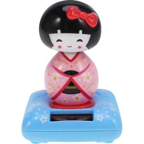 Poupée Maiko japonaise rose créative en kimono, ornement de voiture à énergie solaire, décoration intérieure de voiture, cadeau pour la maison ou le bureau-117cm-Pink (1/2)