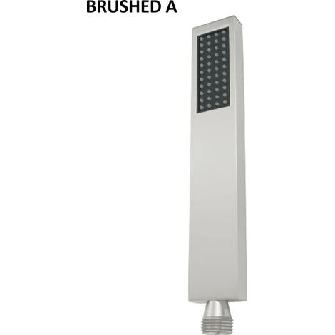Pommeau de douche carré à main en acier inoxydable 304 brossé, étanche et finition uniforme. Accessoires de salle de bain. (1/4)