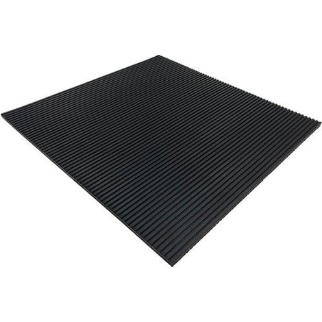 Antivibrationsmatte B.0,5m L.0,5m D.10mm schwarz NR/SBR o.Gewebeeinlage
