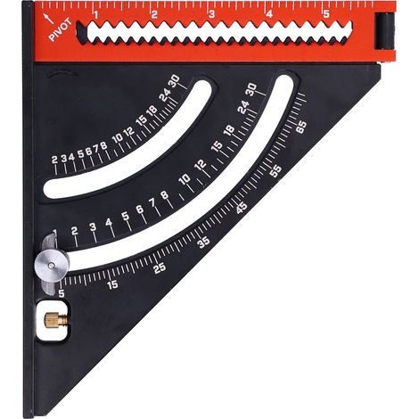 Règle pliante triangulaire en alliage d'aluminium, goniomètre multifonction outils de mesure (1/5)