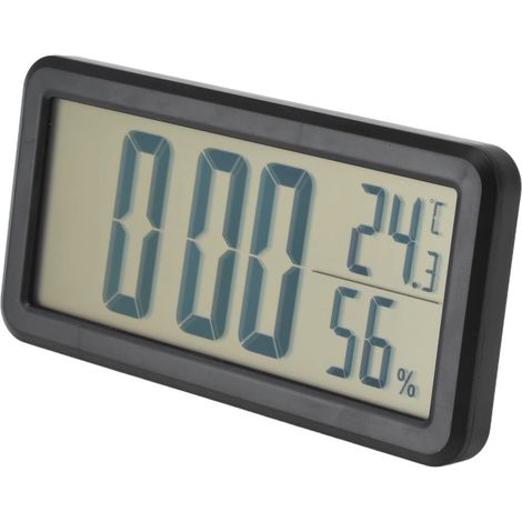 Sveglia digitale, piccola sveglia LCD per camera da letto, con funzione snooze, rilevamento di temperatura e umidità, facile da impostare, orologio da parete portatile e multifunzionale. (1/5)