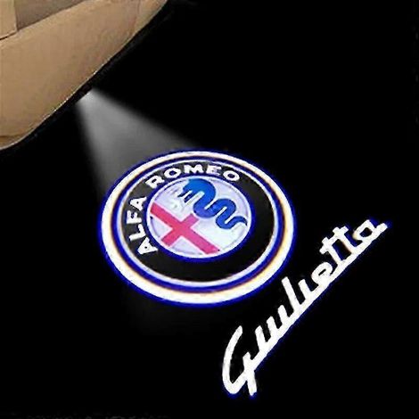 Lampe de projecteur de porte Led Loho de voiture, 2 pièces, pour Alfa Giulia Giulietta Mito Stelvio Brera 147 156 159( 4) (1/5)