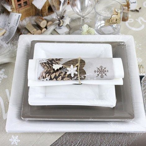 CHEMIN DE TABLE GLITTER - IRISÉ 30 CM5 M Blanc (1/3)
