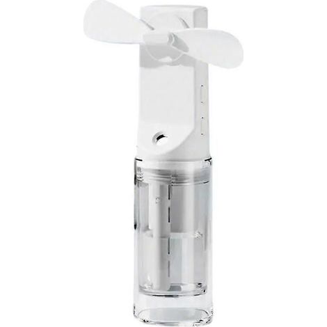 Ventilateur brumisateur portable rechargeable, 4 vitesses, blanc (1/5)
