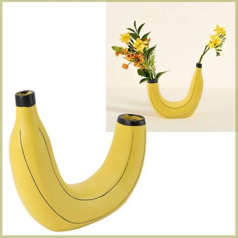 Décoration en Vase de Bananes, élégant Bureau de Bureau D'ornement en Vase élégant avec Design Moderne pour les mariages. (1/4)