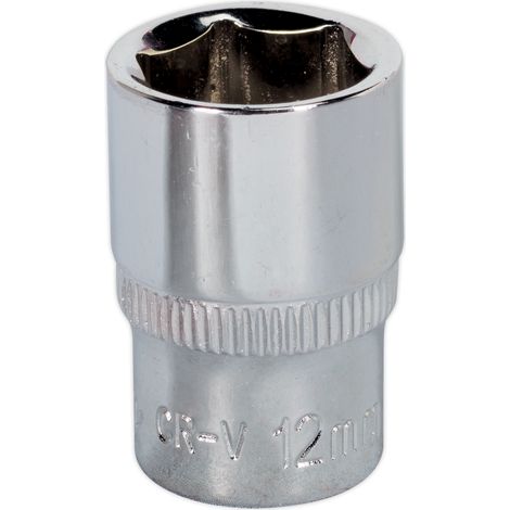 Sealey SP1412 Premier Fully Polished Socket 1/4""Sq Drive 12mm (1/2)