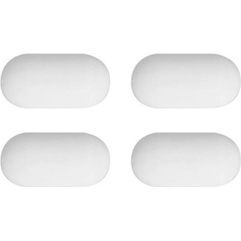 Paracolpi wc ad incastro ovali con superficie piatta 47x14 mm in plastica 4 pezzi (1/3)