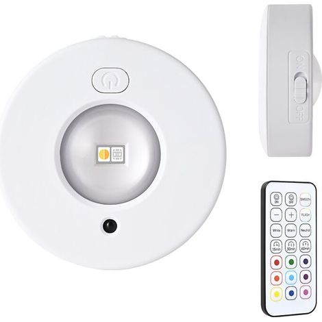 ZVD-Spot LED Rechargeable USB, Veilleuse Cuisine Sans Fil Escalier Placard Couleur Lampe,12 Couleurs Dimmable, avec Télécommandes, Magnétique, Minuterie (RGB) (1/4)