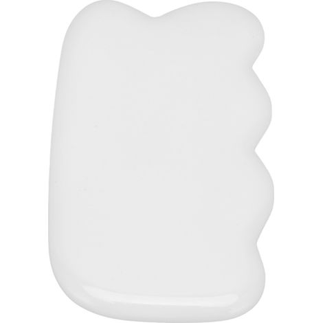 Lame de Gua Sha en cristal poli, outil de massage facial et corporel, planche de raclage portable pour visage, cou et corps, finition lisse (1/5)