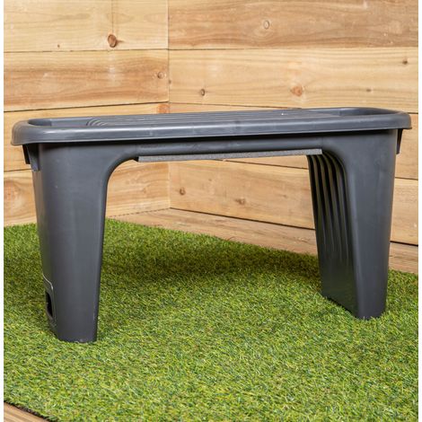 Grey Plastic Garden Planting 2-1 Kneeler, Stool and Storage (1/5)