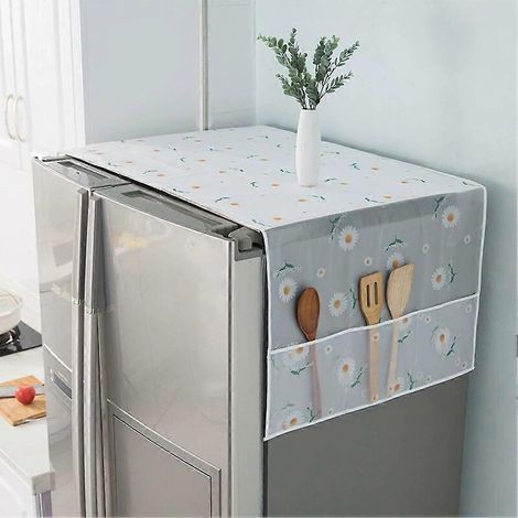 Housse multifonctionnelle pour lave-linge, housse de réfrigérateur résistante à la poussière et à l'eau avec tissu imperméable et coutures robustes anti-déchirure Daisy L (1/5)