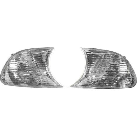 Paire de feux de virage, lentilles transparentes, blancs, 63126904307 63126904308, gauche et droit, de remplacement pour BMW Série 3