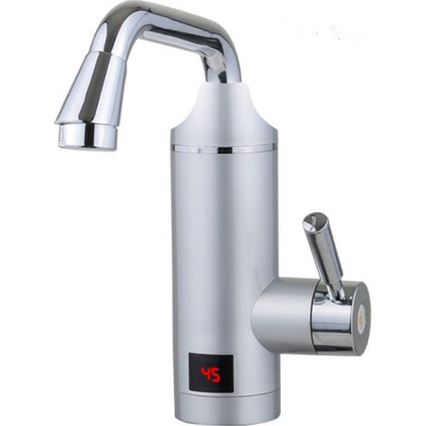 Robinet électrique chauffe-eau instantané raccord mitigeur chauffe-eau avec affichage de température LED 3000W 220V (1/5)