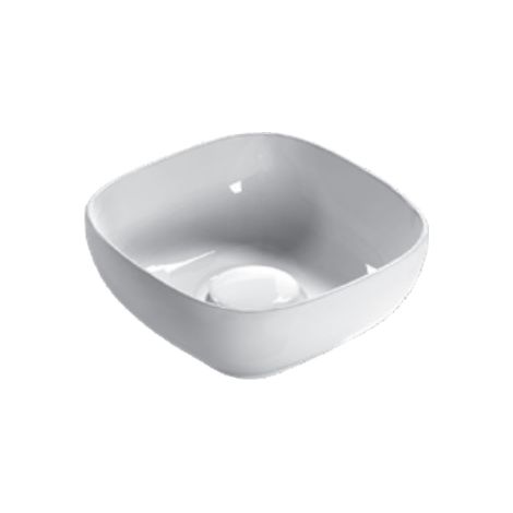 Lavabo en céramique 25x25 h10 cm Globo T-EDGE Le Ciotole B6Q25BI  Blanc - Céramique