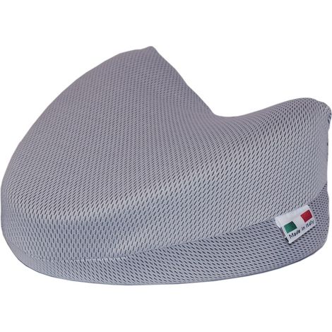 Morbido Cuscino made in italy in Memory Foam per Gambe Posizione Corretta per Dormire previene Mal di Schiena e Problemi Posturali Grigio