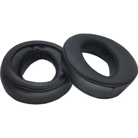 Cuscinetti auricolari compatibili con le cuffie Sony MDR-Z1R, Z7 e Z7M2 - Confezione da 2 - Schiuma morbida - Similpelle - Nero