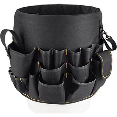 Support de rangement pour outils de jardin robuste, 56 poches, organisateur de seau pour jardin, pelouse et extérieur (1/5)