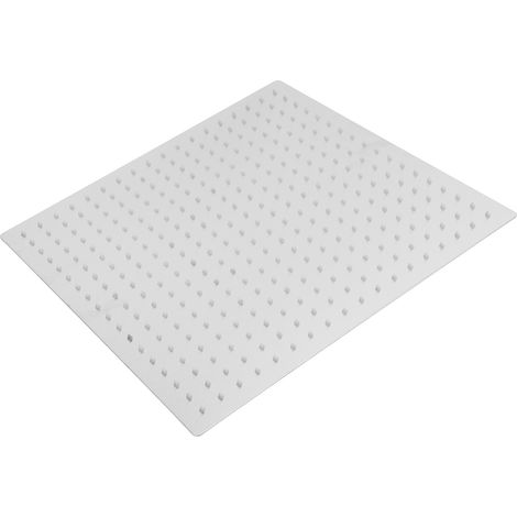 Pomme de douche de plafond effet pluie 16 pouces acier inoxydable SUS304 jet puissant diffuseur raccord G1/2 réglage 360° (1/5)