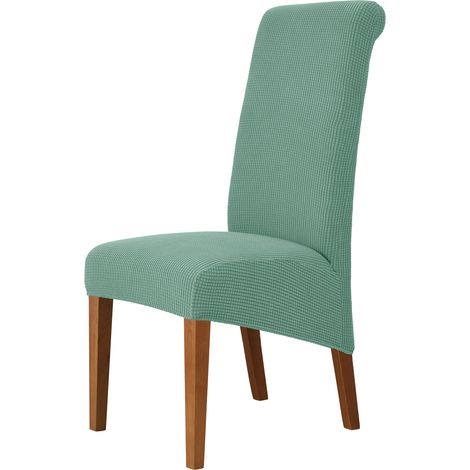 Housse de Chaise, élastiques Housse de Salle à Manger XL Amovible Vert Clair 4 pièces (1/5)
