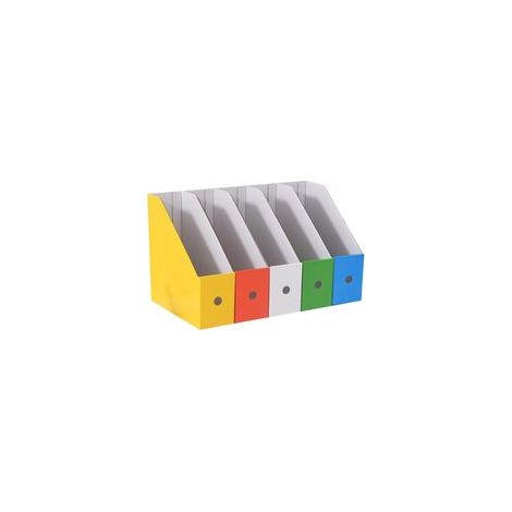 Porte Revues Dossiers Bureau, 5 pièces Porte Revues en Carton, Porte Revues en Papier Kraft, Porte Revues, pour Stockage Fichiers Fournitures Bureau Papeterie à Domicile Bureau Dortoir Scolaire